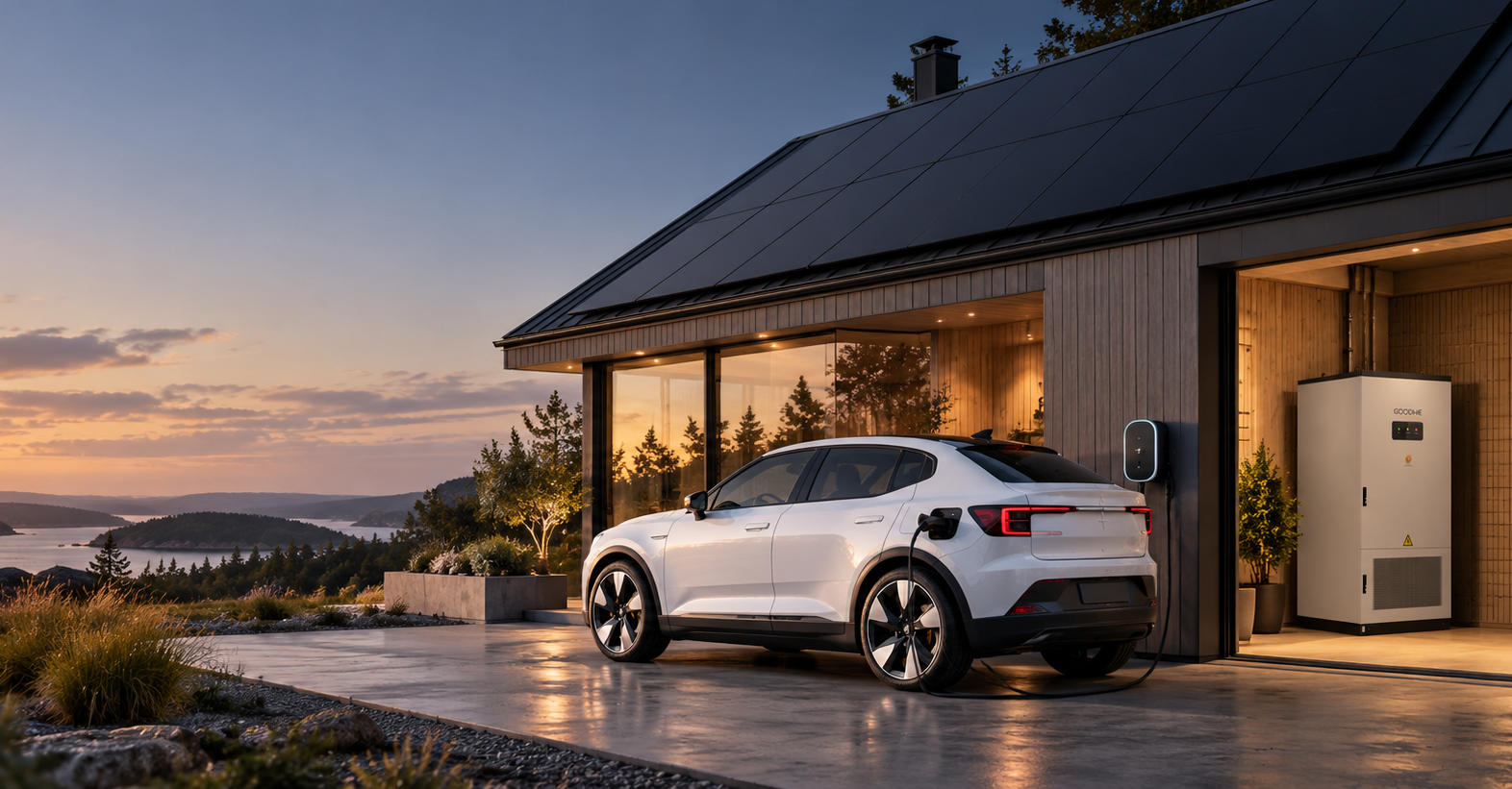 Villa med solceller, batterilagring och laddbox – CH Energy